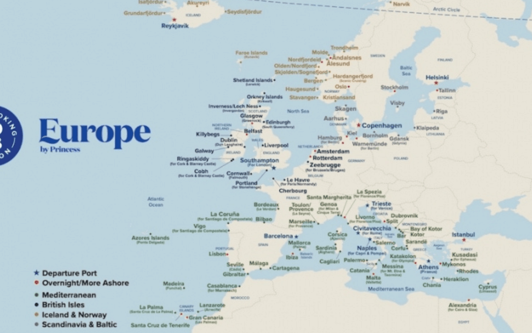 ¡Histórico! Princess Cruises presenta su temporada más grande en Europa para 2028